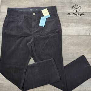 NWT St. John's Bay Black Corduroy Straight Leg Pants